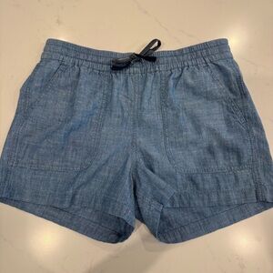J.Crew : Chambray Mid Rise Drawstring Shorts : XS